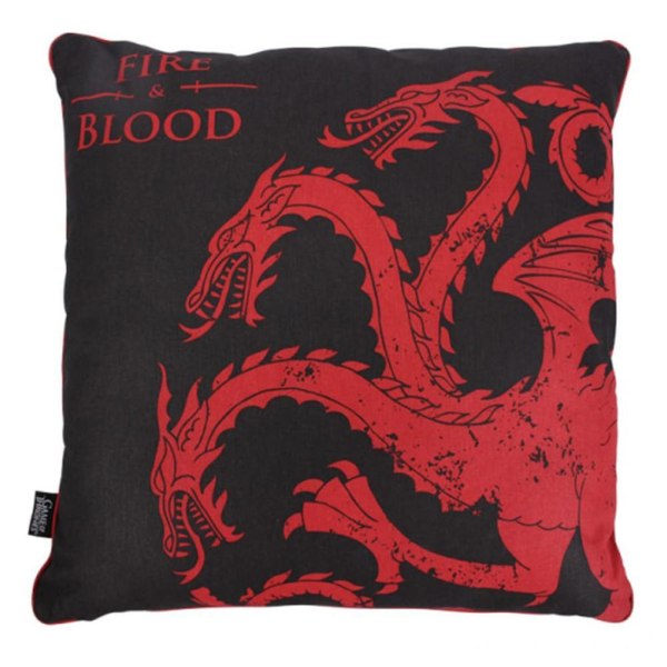 Game Of Thrones Cushion Targaryan One Size Svart/Röd Black/Red One Size