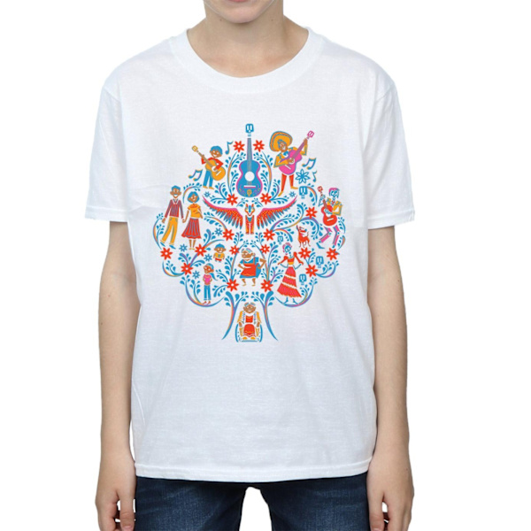 Disney Boys Coco Tree Pattern T-Shirt 7-8 år Vit White 7-8 Years