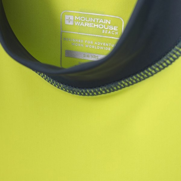 Mountain Warehouse Barnkläder/Barn Långärmad Rashguard 9-10 År Ljusgrå/Gul Light Grey/Yellow 9-10 Years