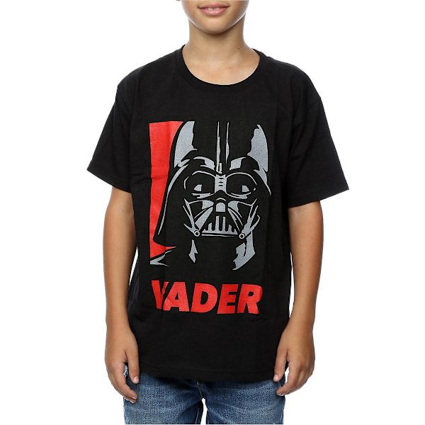 Star Wars Boys Darth Vader Poster Bomull T-shirt 7-8 år Svart Black 7-8 Years