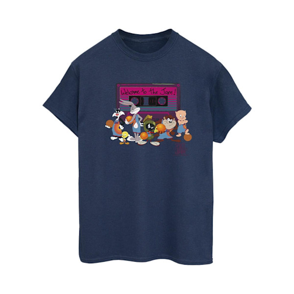 Space Jam: A New Legacy Dam/Damer Team Kassett Bomull Pojkvän T-shirt Navy Blue 3XL