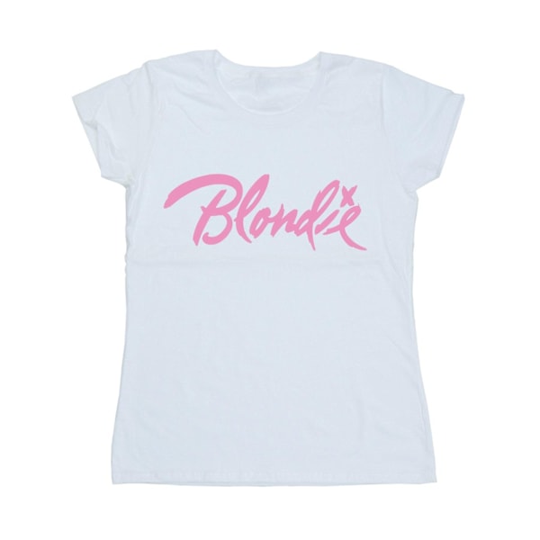 Blondie Dam/Kvinnor Klassisk Logotyp Bomull T-shirt M Vit White M