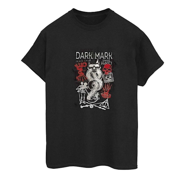Harry Potter Dam/Dam Mörkrets Märke Bomulls Boyfriend T-Shirt X Black XXL