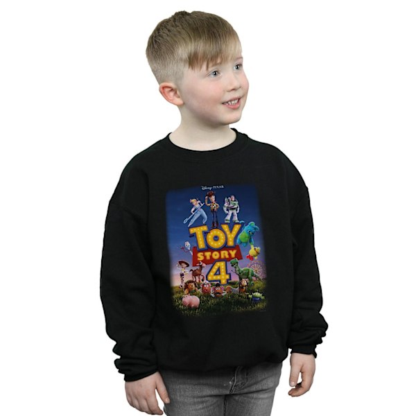 Disney Pojkar Toy Story 4 Affisch Konst Sweatshirt 7-8 År Svart Black 7-8 Years