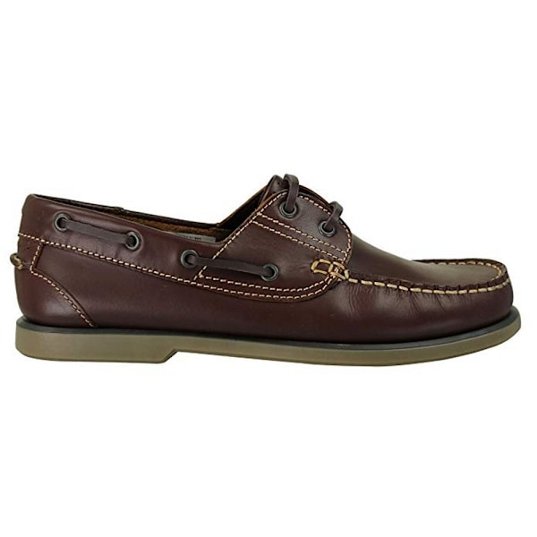 Dek herr mockasin båtskor 7 UK brun läder Brown Leather 7 UK