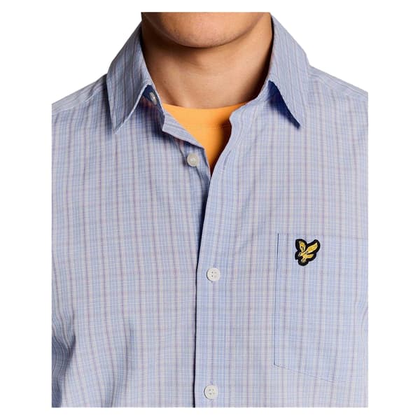 Lyle & Scott Herrskjorta Micro Checked Woven S Chalk Blue Chalk Blue S