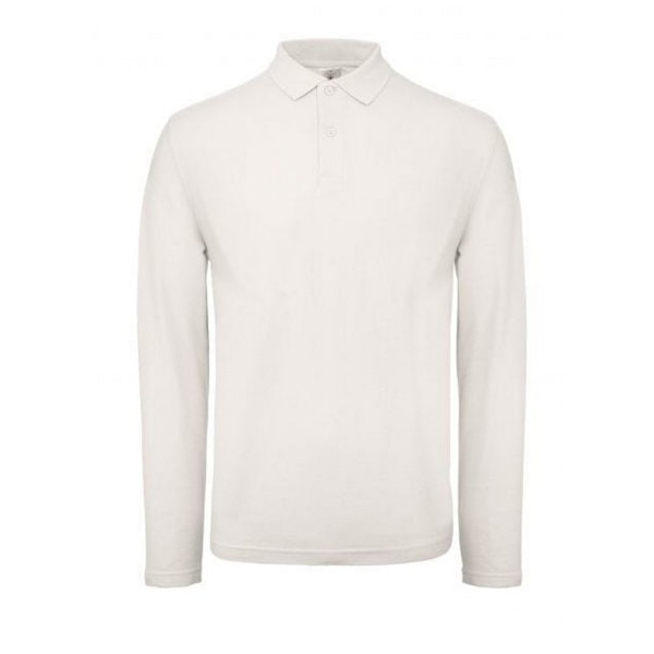 B&C ID.001 Herr Långärmad Polo 4XL Snow Snow 4XL