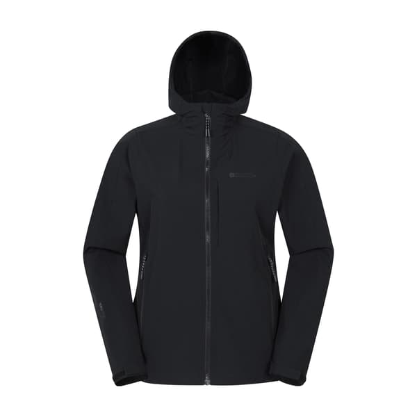 Mountain Warehouse Dam/Dam Retreat Packable Soft Shell Jacka Black 10 UK