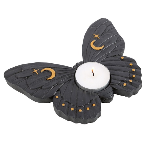Something Different Moth Tealight Holder One Size Black Black One Size