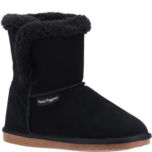 Hush Puppies Dam/Dam Ashleigh Mocka Slipper Boots 7 UK Bl Black 7 UK