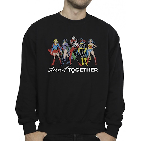 DC Comics Mens Women Of DC Stand Together Sweatshirt XXL Svart Black XXL