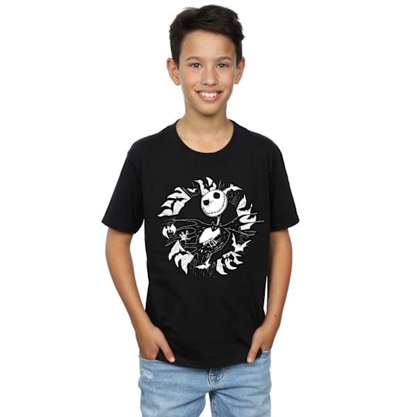 Disney Boys Nightmare Before Christmas Jack Bat Circle T-Shirt Black 3-4 Years