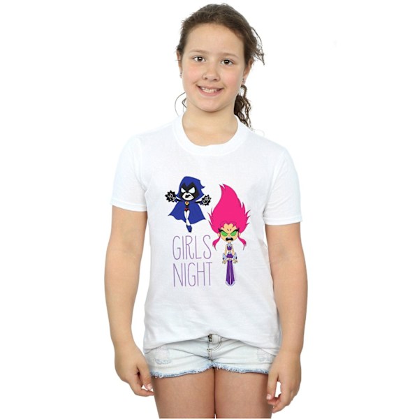 DC Comics Girls Teen Titans Go Girls Night Bomull T-shirt 5-6 år White 5-6 Years