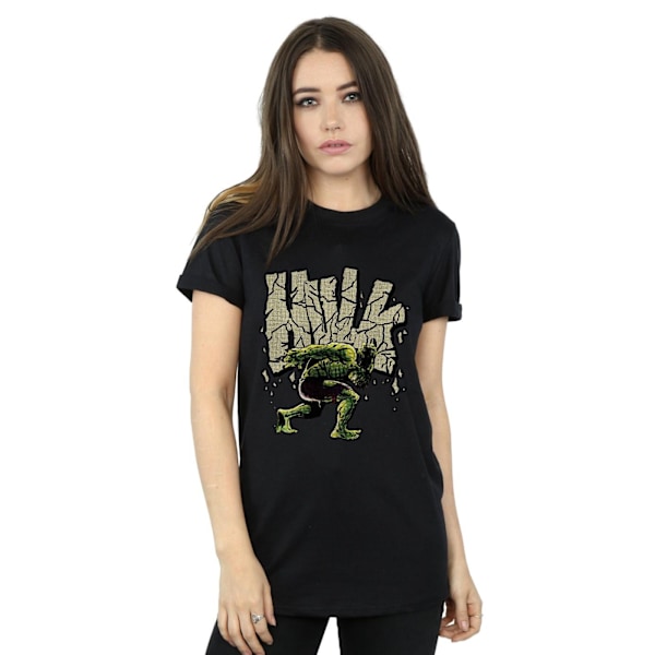 Marvel Womens/Ladies Hulk Rock Cotton Boyfriend T-Shirt 3XL Svart Black 3XL