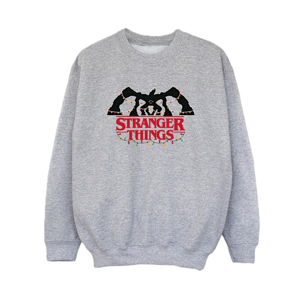 Netflix Boys Stranger Things Demogorgon Julbelysning Sweatshirt Sports Grey 12-13 Years