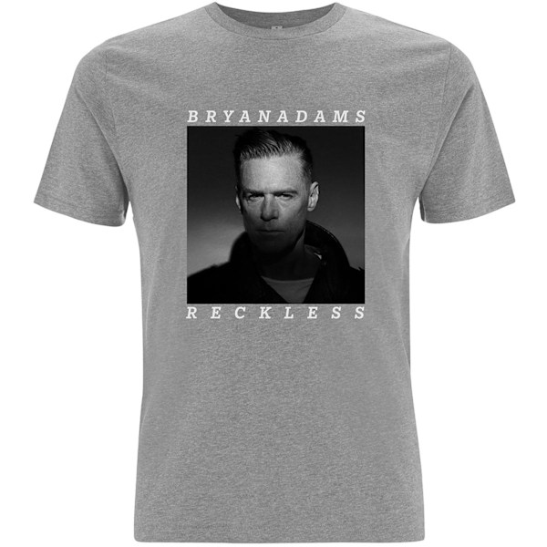 Bryan Adams Unisex Vuxen Reckless Bomull T-shirt L Grå Grey L