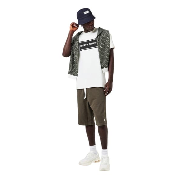 Pretty Green Broderad Logotyp Polyester Solhatt S-M Marinblå Navy S-M