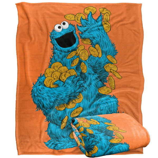 Sesame Street Målad Kakmonstret Filt One Size Flerfärgad Multicoloured One Size