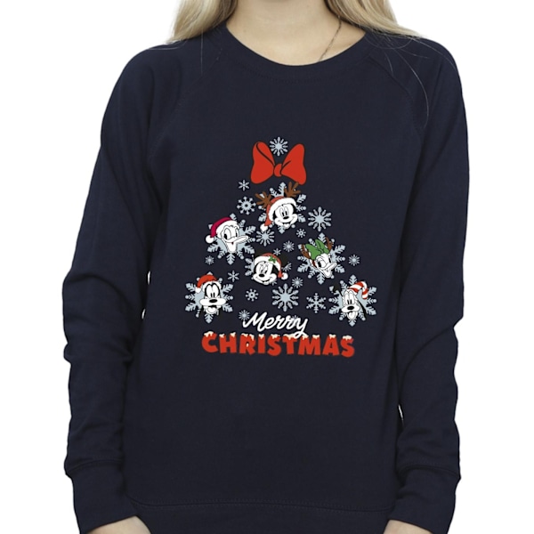 Disney Dam/Damer Mickey Mouse Och Vänner Julgran Sweatshirt S Marinblå Navy Blue S