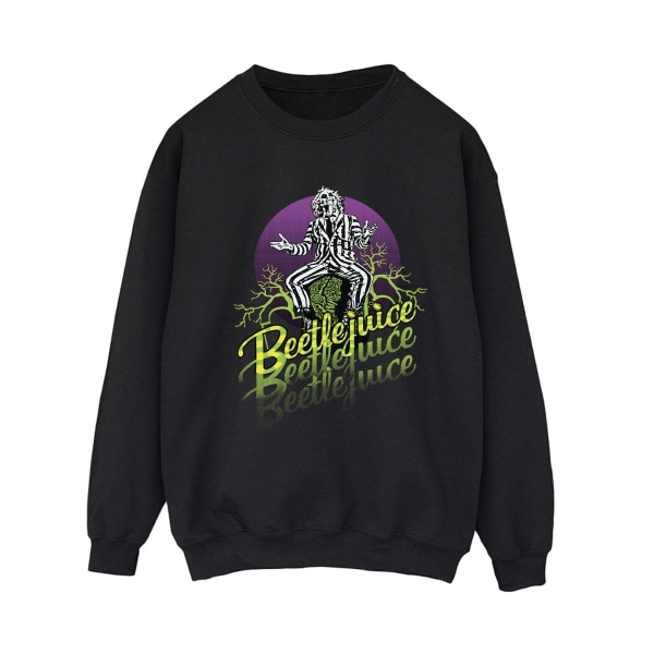 Beetlejuice Dam/Dam Purple Circle Sweatshirt XL Svart Black XL