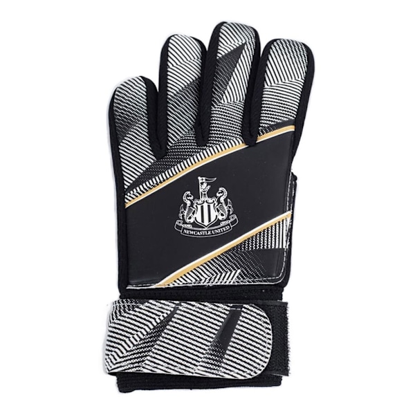 Newcastle United FC Barn/Barn Fuse Crest Målvaktshandskar Black/White 67mm - 73mm