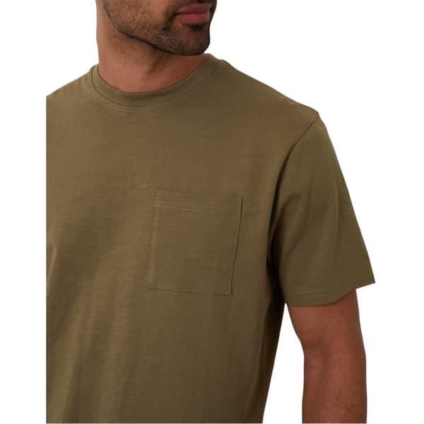 Threadbare Herr T-shirt med bröstficka, normal passform, S Khakigrön Khaki Green S