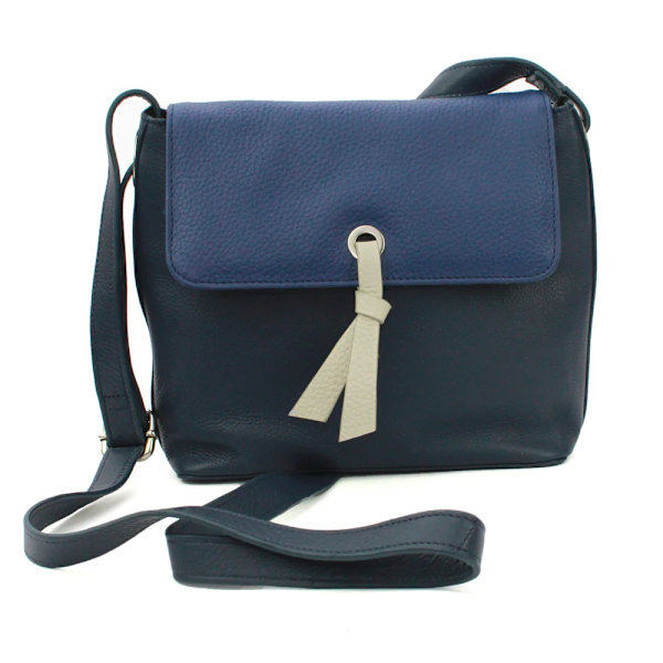Eastern Counties Leather Dam/Dam Zada Läderhandväska En Navy/Cobalt Blue One Size