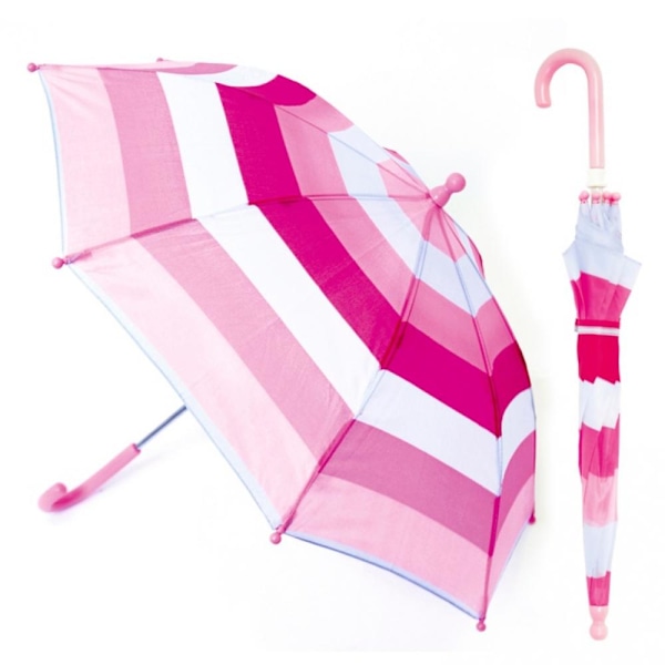 Drizzles Barn/Barnparaply Randigt En Storlek Rosa/Vit Pink/White One Size