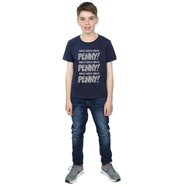 The Big Bang Theory Pojkar Knock Knock Penny Bomulls T-Shirt 12-13 Navy Blue 12-13 Years