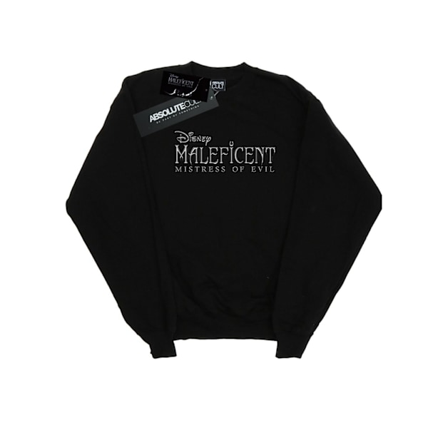 Disney Girls Maleficent Mistress Of Evil Logo Sweatshirt 7-8 År Black 7-8 Years