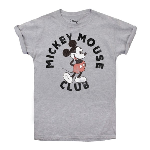 Disney Womens/Ladies Club Mickey Mouse Marl T-Shirt M Sports Gr Sports Grey M