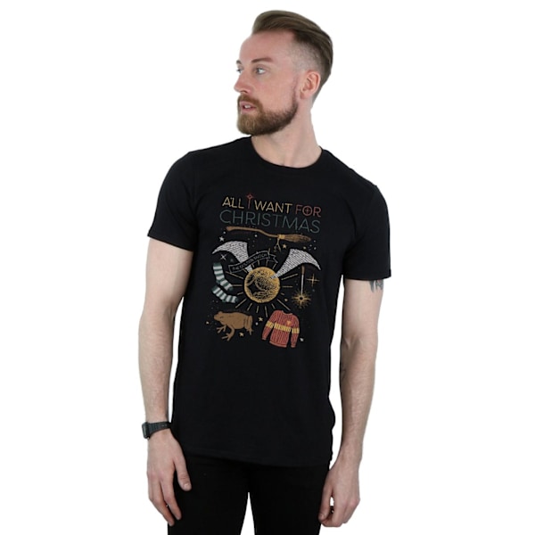 Harry Potter Herr All I Want For Christmas T-Shirt 3XL Svart Black 3XL