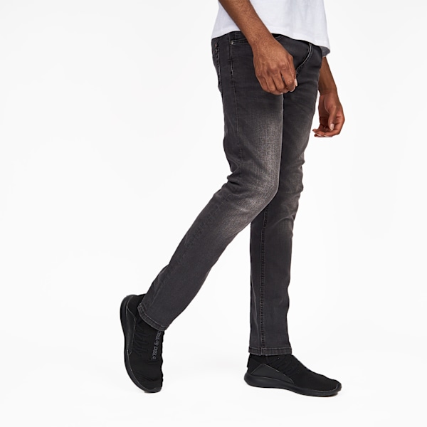 Crosshatch herr Svelte Stretch Jeans 40R mörkgrå Dark Grey 40R