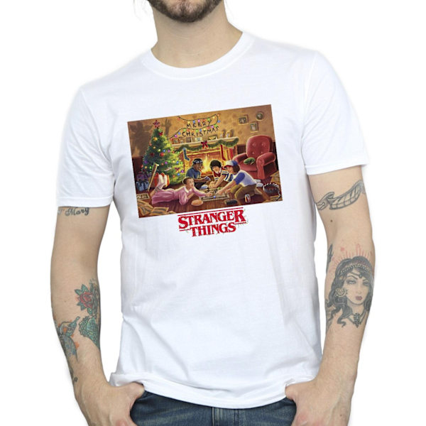 Netflix Stranger Things Jultröja för män, 4XL, vit White 4XL