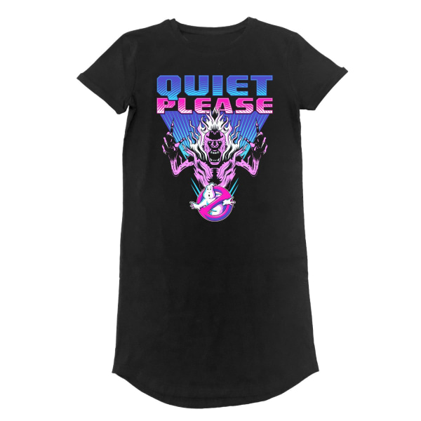 Ghostbusters Womens/Ladies Quiet Please T-Shirt Klänning M Svart Black M
