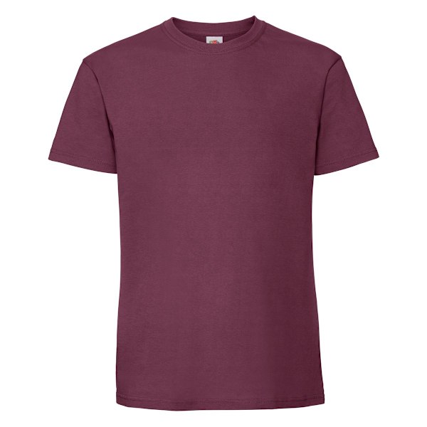 Fruit Of The Loom Mens Iconic 195 Ringspun Premium T-shirt 2XL U Burgundy 2XL UK