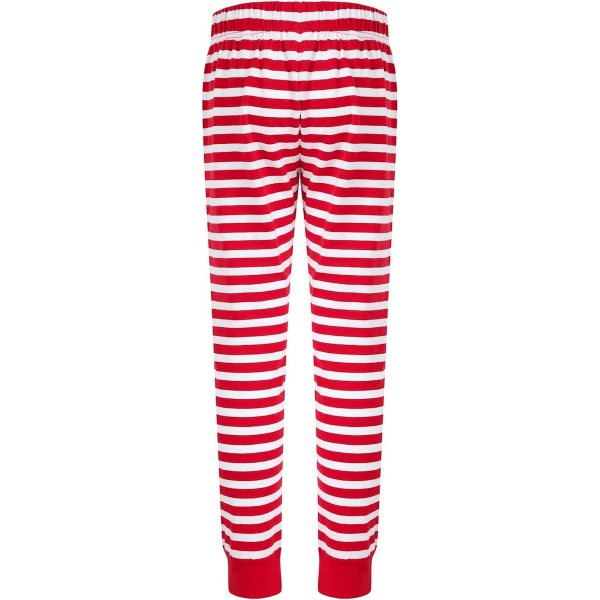 SF Barn/Barn Stripe Cuffed Lounge Pants 11-12 År Röd/Vit Red/White 11-12 Years