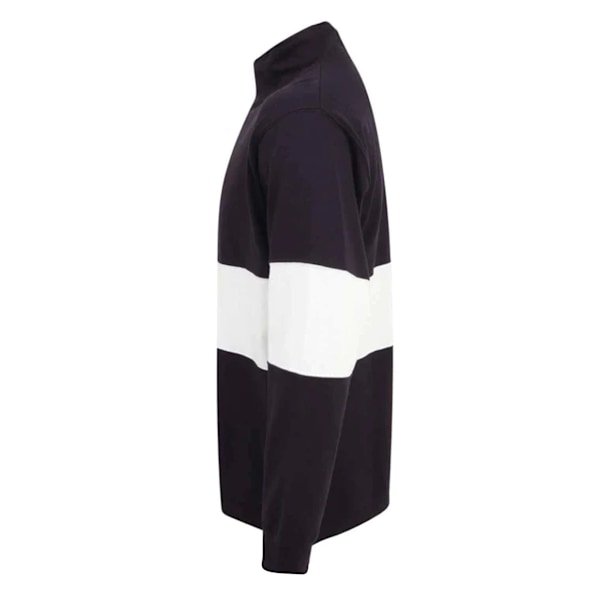 Front Row Unisex Vuxen Panelad Dragkedja Hals Topp M Marinblå/Vit Navy/White M