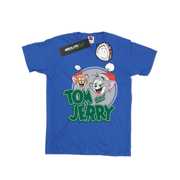Tom And Jerry Dam/Damer Julhälsningar Bomull Pojkvän Royal Blue M