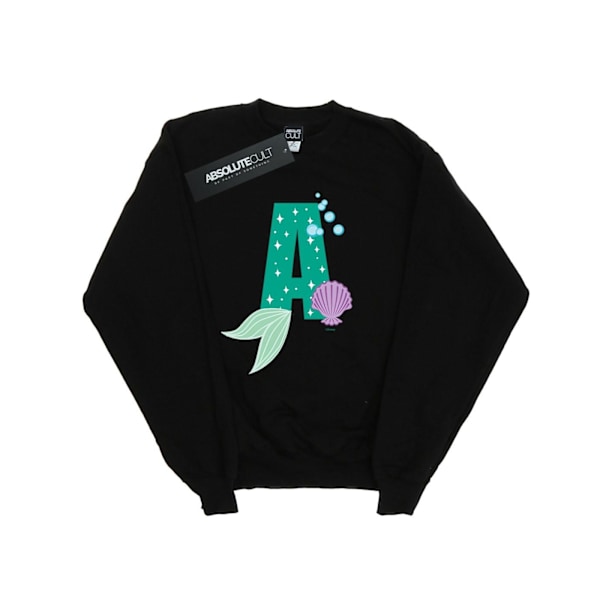 Disney Boys Alphabet A Is For Ariel Sweatshirt 7-8 År Svart Black 7-8 Years