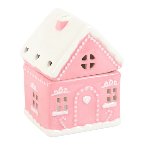 Pepparkakshus Oljelampa i Stengods Rosa Pink One Size