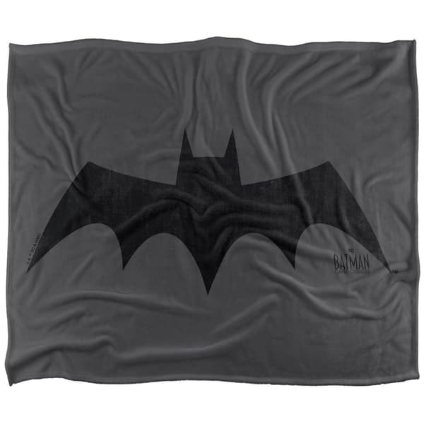Batman Caped Crusader Logofilt 127cm x 152cm Grå/Svart Grey/Black 127cm x 152cm