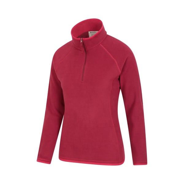 Mountain Warehouse Dam/Damer Montana Halv Zip Fleece Top 10 Dark Red 10 UK