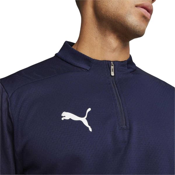 Puma Herr TeamFinal Träningsfleece med kvartsdragkedja S Marinblå Navy S