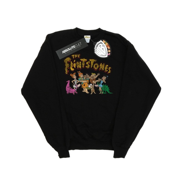 The Flintstones Boys Group Distressed Sweatshirt 9-11 År Bla Black 9-11 Years
