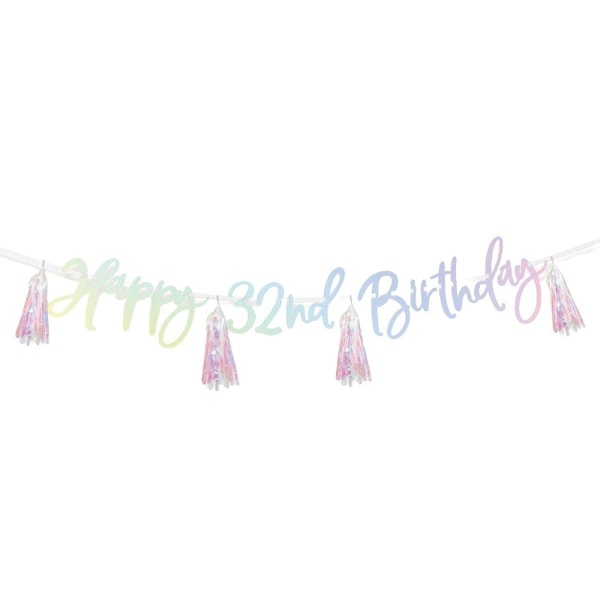 Amscan Iridescent Happy Birthday Banner (6-pack) En Storlek Multifärgad Multicoloured One Size
