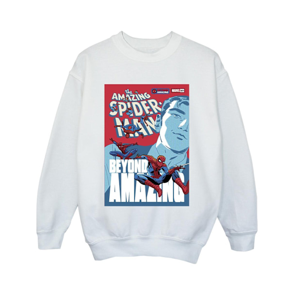 Marvel Boys Spider-Man Beyond Amazing Cover Sweatshirt 9-11 år White 9-11 Years