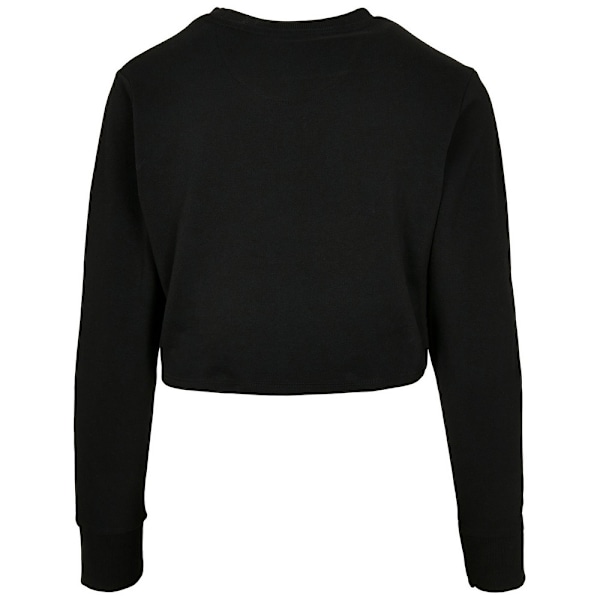 Bygg ditt varumärke Dam/Dam Terrycloth Crop Sweatshirt 22 UK Black 22 UK