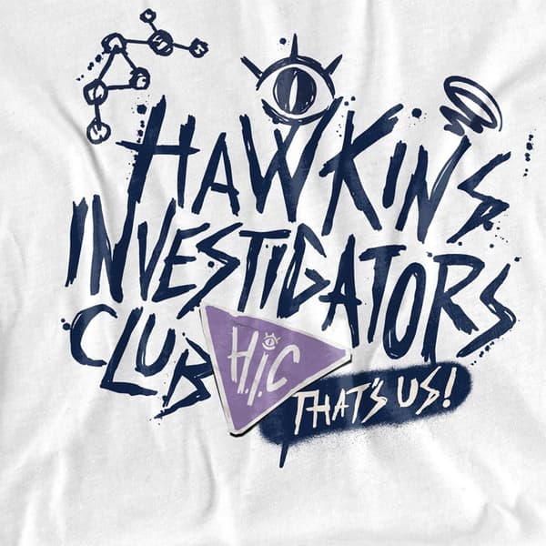 Stranger Things: Tales from ´85 Unisex Vuxen Hic Scribble Långärmad White S