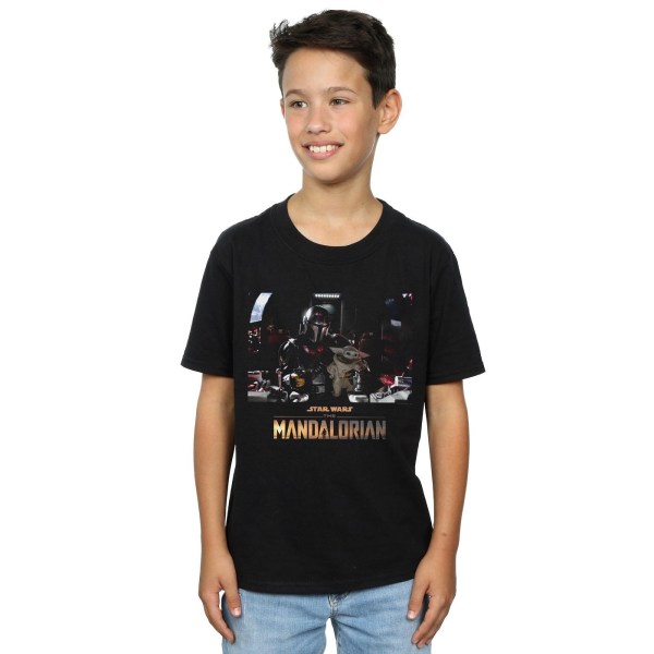 Star Wars Boys The Mandalorian Child On Board T-shirt 7-8 år Black 7-8 Years